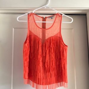 Orange fringe top naked zebra brand